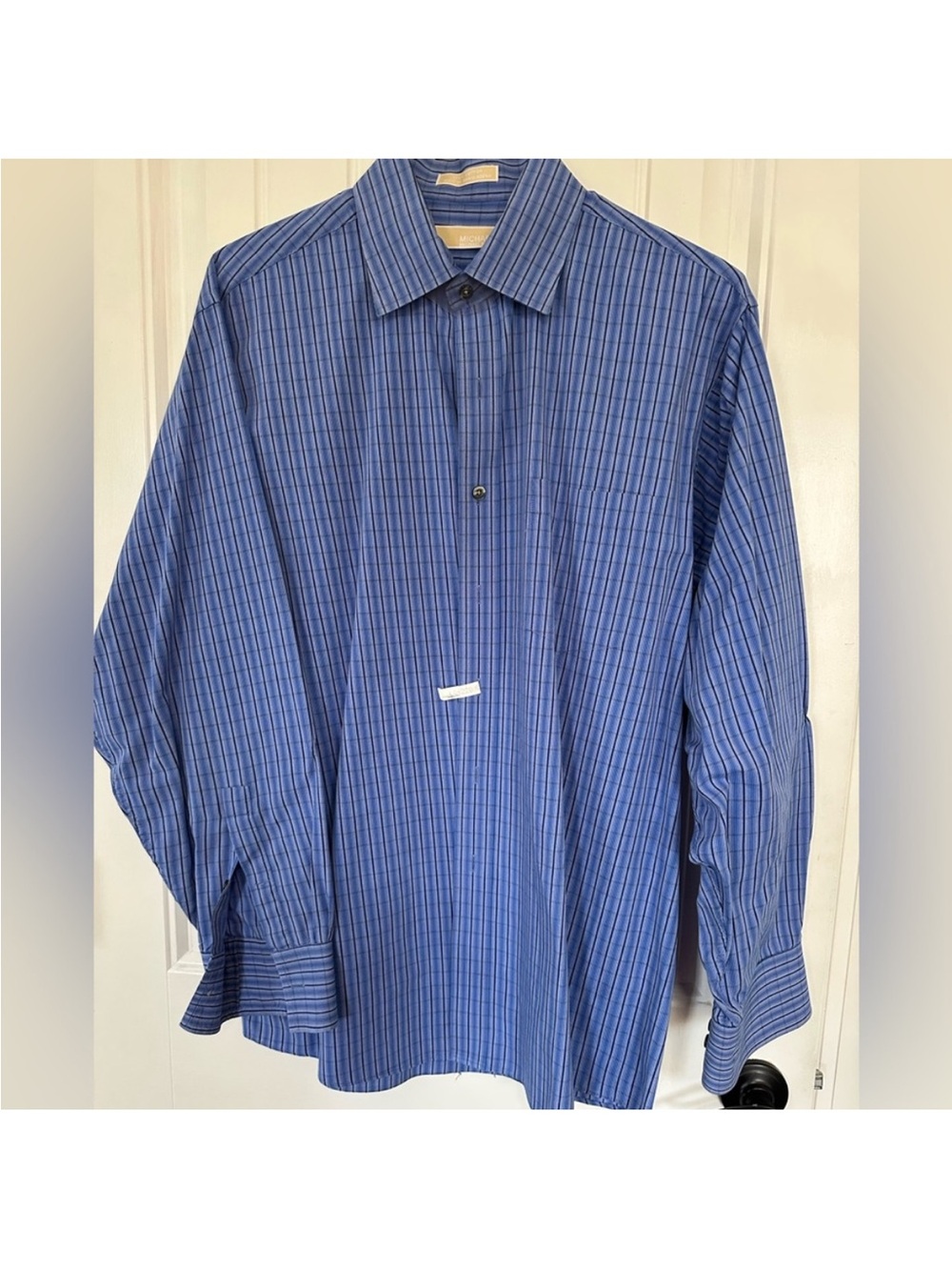 Men's Michael Kors Blue Striped Dress Shirt - Classic Button-Down